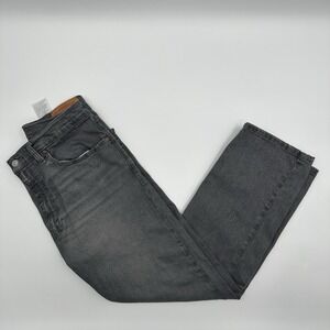 Levi's 505 Regular Fit Straight Stretch Rugged Denim Gray Jeans‎ Mens Size 36X29